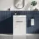 Havana Fluted Coastal White Basin Vanity 600mm - Black Accents