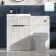 Havana Fluted Coastal White Basin Vanity and Toilet Unit 1100mm (No Toilet) - Black Accents
