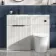 Havana Fluted Coastal White Vanity Basin and Tucson Toilet 1100mm - Black Accents - Left Handed