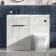 Havana Fluted Coastal White Vanity Basin and Houston Toilet 1100mm - Black Accents - Left Handed