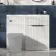 Havana Fluted Coastal White Basin Vanity and Toilet Unit 1100mm (No Toilet) - Black Accents - Right