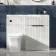 Havana Fluted Coastal White Vanity Basin and Houston Toilet 1100mm - Black Accents - Right Handed