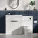 Havana Fluted Coastal White Combination Vanity Basin and Miami Toilet 1300mm - Black Accents