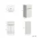 Havana Fluted Coastal White Basin Vanity 500mm - Brushed Brass Accents