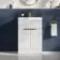 Havana Fluted Coastal White Basin Vanity 600mm - Brushed Brass Accents