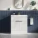 Havana Fluted Coastal White Basin Vanity 800mm - Brushed Brass Accents