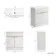 Havana Fluted Coastal White Basin Vanity 800mm - Brushed Brass Accents