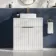 Havana Fluted Coastal White Cabinet with Marble Top & Marin Basin 800mm - Brushed Brass Accents
