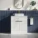 Havana Fluted Coastal White Cabinet with Marble Top & Reno Basin 800mm - Brushed Brass Accents