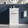 Havana Fluted Coastal White Basin Vanity 500mm - Chrome Handles