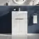 Havana Fluted Coastal White Basin Vanity 600mm - Chrome Handles