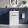 Havana Fluted Coastal White Basin Vanity 600mm - Chrome Handles