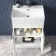 Havana Fluted Coastal White Basin Vanity 600mm - Chrome Handles