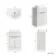 Havana Fluted Coastal White Cabinet with Marble Top & Marin Basin 600mm - Chrome Handles