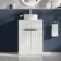 Havana Fluted Coastal White Cabinet with Marble Top & Nevis Basin 600mm - Chrome Handles