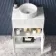 Havana Fluted Coastal White Cabinet with Marble Top & Nevis Basin 600mm - Chrome Handles