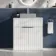 Havana Fluted Coastal White Cabinet with Marble Top 800mm (No Basin) - Chrome Handles