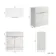 Havana Fluted Coastal White Cabinet with Marble Top 800mm (No Basin) - Chrome Handles