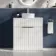 Havana Fluted Coastal White Cabinet with Marble Top & Nevis Basin 800mm - Chrome Handles