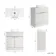 Havana Fluted Coastal White Cabinet with Marble Top & Nevis Basin 800mm - Chrome Handles