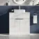 Havana Fluted Coastal White Cabinet with Marble Top & Reno Basin 800mm - Chrome Handles
