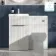 Havana Fluted Coastal White Basin Vanity and Toilet Unit 1000mm (No Toilet) - Chrome Handles