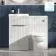 Havana Fluted Coastal White Combination Vanity Basin and Aruba Toilet 1000mm - Chrome Handles