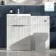 Havana Fluted Coastal White Basin Vanity and Toilet Unit 1100mm (No Toilet) - Chrome Handles