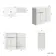 Havana Fluted Coastal White Basin Vanity and Toilet Unit 1100mm (No Toilet) - Chrome Handles