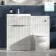 Havana Fluted Coastal White Combination Vanity Basin and Aruba Toilet 1100mm - Chrome Handles