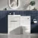 Havana Fluted Coastal White Combination Vanity Basin and Aruba Toilet 1100mm - Chrome Handles