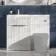 Havana Fluted Coastal White Basin Vanity and Toilet Unit 1100mm (No Toilet) - Chrome Handles - Left