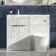 Havana Fluted Coastal White Vanity Basin and Tucson Toilet 1100mm - Chrome Handles - Left Handed