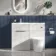 Havana Fluted Coastal White Vanity Basin and Tucson Toilet 1100mm - Chrome Handles - Left Handed