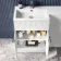 Havana Fluted Coastal White Vanity Basin and Tucson Toilet 1100mm - Chrome Handles - Left Handed