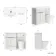 Havana Fluted Coastal White Vanity Basin and Tucson Toilet 1100mm - Chrome Handles - Left Handed