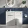 Havana Fluted Coastal White Vanity Basin and Utah Comfort Toilet 1100mm Chrome Handles - Left