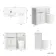Havana Fluted Coastal White Vanity Basin and Utah Comfort Toilet 1100mm Chrome Handles - Left