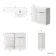 Havana Fluted Coastal White Basin Vanity and Toilet Unit 1100mm (No Toilet) Chrome Handles - Right