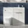 Havana Fluted Coastal White Vanity Basin and Houston Toilet 1100mm - Chrome Handles - Right Handed