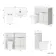 Havana Fluted Coastal White Vanity Basin and Houston Toilet 1100mm - Chrome Handles - Right Handed