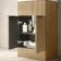Havana Fluted Country Oak Basin Vanity 500mm - Black Accents