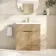 Havana Fluted Country Oak Basin Vanity 800mm - Brushed Brass Accents