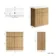 Havana Fluted Country Oak Basin Vanity 800mm - Brushed Brass Accents