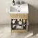 Havana Fluted Country Oak Basin Vanity and Toilet Unit 1000mm (No Toilet) - Chrome Handles