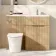 Havana Fluted Country Oak Vanity Basin and Tucson Toilet 1100mm - Chrome Handles - Right Handed