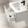 Sorrento Fluted Coastal White Wall Hung Basin Drawer Vanity 600mm