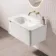 Sorrento Fluted Coastal White Wall Hung Drawer Vanity with Matt White Basin 800mm