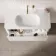 Sorrento Fluted Coastal White Wall Hung Drawer Vanity with Matt White Basin 1000mm
