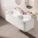 Sorrento Fluted Coastal White Wall Hung Drawer Vanity with Matt White Double Basin 1200mm